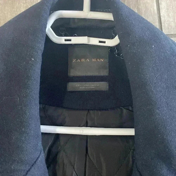 Men’s Zara Peacoat size  large - Picture 3 of 10